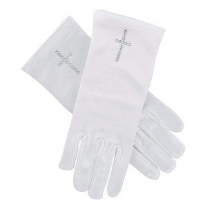 Girl's White First Communion Gloves